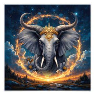 Gekrönter Wächter des Himmels­tors der Elefant Fotodruck