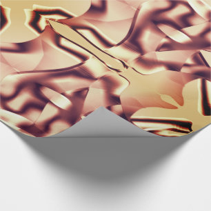 Gekrümmte bräunliche Formen und beige Töne Geschenkpapier