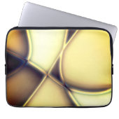 Gekrümmte glatte, goldene Linien über verbranntes Laptopschutzhülle (Vorderseite)