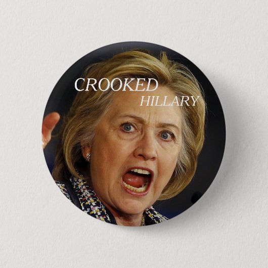 Gekrümmte Hillary Clinton 2016 Button (Vorderseite)