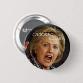 Gekrümmte Hillary Clinton 2016 Button (Vorne & Hinten)