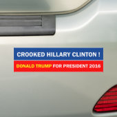 Gekrümmte Hillary Clinton Autoaufkleber (Auf Auto)