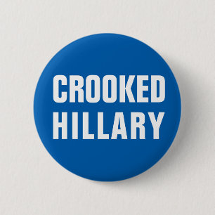 Gekrümmte Hillary Clinton Button