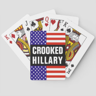 Gekrümmte Hillary Clinton Spielkarten