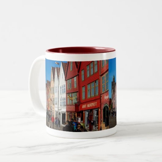 Gekrümmte hölzerne Schatz-Tasse Zweifarbige Tasse (Vorderseite Links)