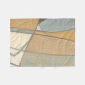 Gekrümmte Linien u. gedämpfte Erdtöne Fleecedecke (Vorderseite (Horizontal))