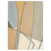 Gekrümmte Linien u. gedämpfte Erdtöne Klemmbrett (Rückseite)