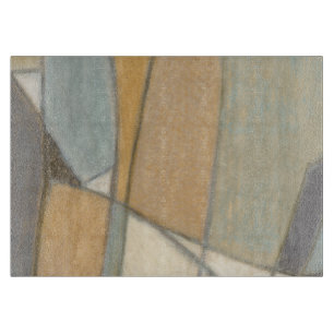 Gekrümmte Linien u. gedämpfte Erdtöne Schneidebrett