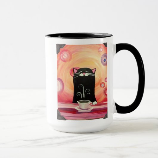 Gekrümmte Tür-Studio-Kakaokitty-Tasse Tasse (Rechts)