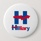 GEKRÜMMTER HILLARY IST ein LÜGNER - - Anti-Hillary Button (Vorderseite)