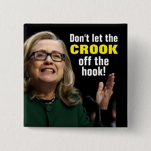 Gekrümmter Hillary - lassen Sie den Haken nicht Button (Vorderseite)