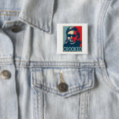 GEKRÜMMTER Knopf/Abzeichen Anti-Hillary Clinton Button (Beispiel)