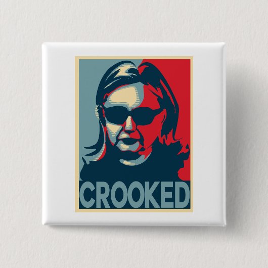 GEKRÜMMTER Knopf/Abzeichen Anti-Hillary Clinton Button (Vorderseite)