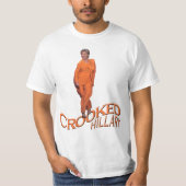 Gekrümmter orange schwarzer T - Shirt Hillary (Vorderseite)