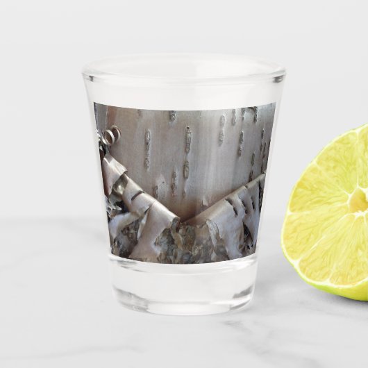 Gekrümmtes Birkenrinden-Baum-Rustikales Schnapsgla Schnapsglas (Vorderseite)