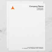 gekrümmtes Dreieck - Orange Briefbogen (Vorne/Hinten)