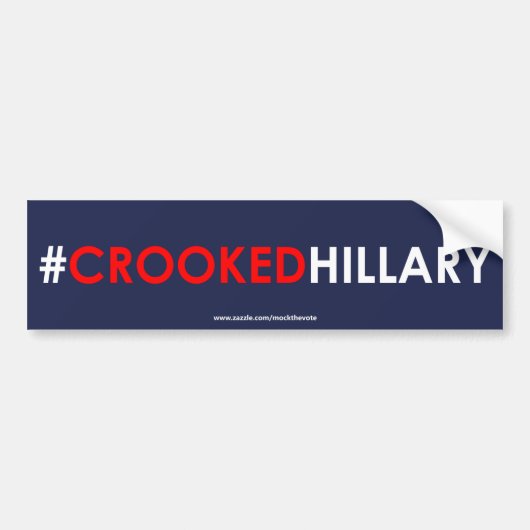 Gekrümmtes Hillary-Autoaufkleber #CROOKEDHILLARY Autoaufkleber (Vorne)
