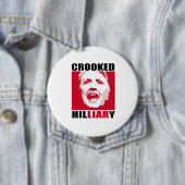 GEKRÜMMTES HILLIARY - - Anti-Hillary - Button (Beispiel)