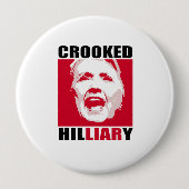 GEKRÜMMTES HILLIARY - - Anti-Hillary - Button (Vorderseite)
