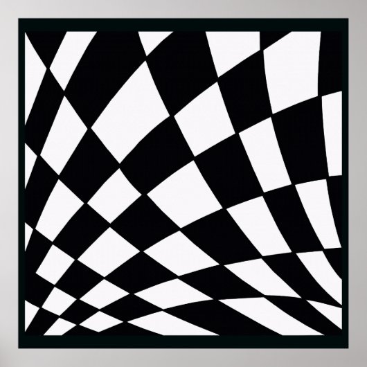 Gekrümmtes Raster | Modern Poster (Vorne)