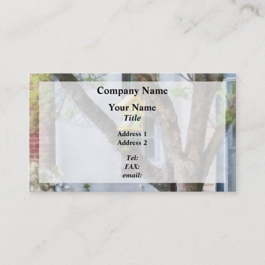 Gekrümmtes Vogel-Haus Visitenkarte (Vorderseite)