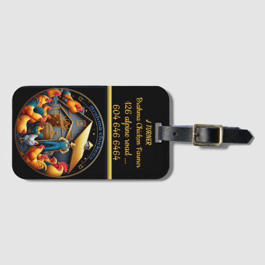 Gekümmert für Brahma-Hühner auf einem lebendigen B Gepäckanhänger (Vorderseite (Horizontal))