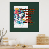 Gekümmert für die Familie: Ein Grundgesetz des Gla Poster (Küche)