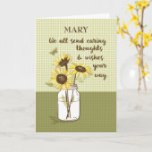 Gekümmert Gedanken von uns allen mit Sonnenblumen Karte (Gelbe Blume)