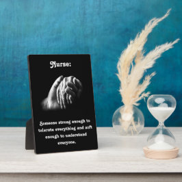 Gekümmert Krankenpflege mit kraftvollem Zitat Fotoplatte