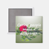 Gekümmert Menschen bewirken einen Unterschied Magnet (Vorderseite/Rückseite)