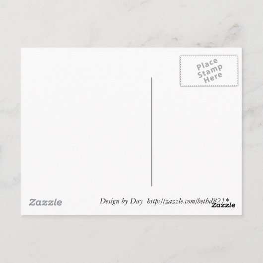 Gekümmert Postkarte (Rückseite)