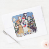 Gekümmert Quadratischer Aufkleber (Umschlag)