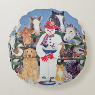 Gekümmert Rundes Kissen