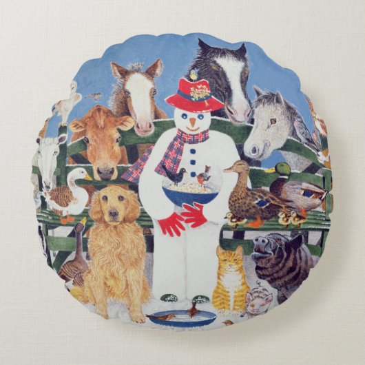 Gekümmert Rundes Kissen (Vorderseite)