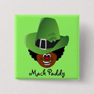 Gekuppelten heraus St Patrick Tageskobold Button