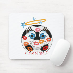 Geküsster Fußball-Maskottchen Mousepad
