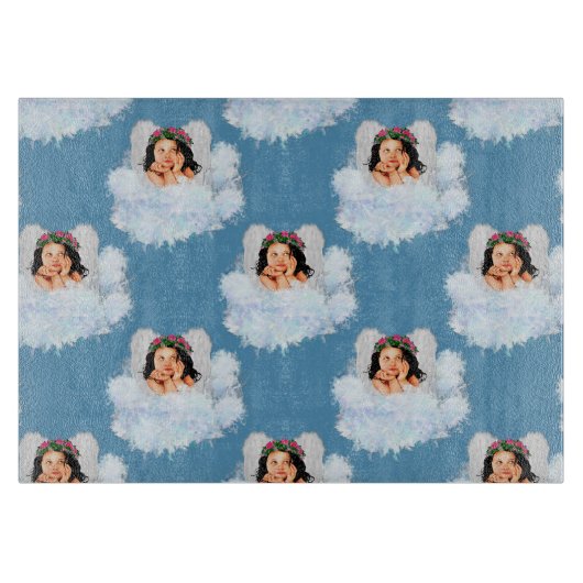 Gel in der Wolkendecke 3-11x8 GLASSCHNEIBE Schneidebrett (Vorderseite)