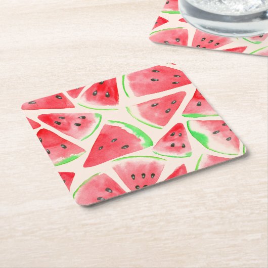 Gel Mousepad, Wassermelone Rechteckiger Pappuntersetzer (angewinkelt)