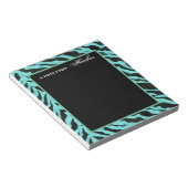 Gel Pen Notes Aqua Black Zebra Streifen Printmedie Notizblock (angewinkelt)