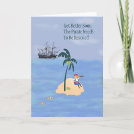 Gel Well Card für Jungen mit Pirate Karte