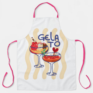 🍦 GELA TO – Süße Retro-Gelato-Grafik Schürze