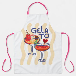 🍦 GELA TO – Süße Retro-Gelato-Grafik Schürze