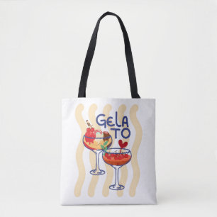 🍦 GELA TO – Süße Retro-Gelato-Grafik Tasche