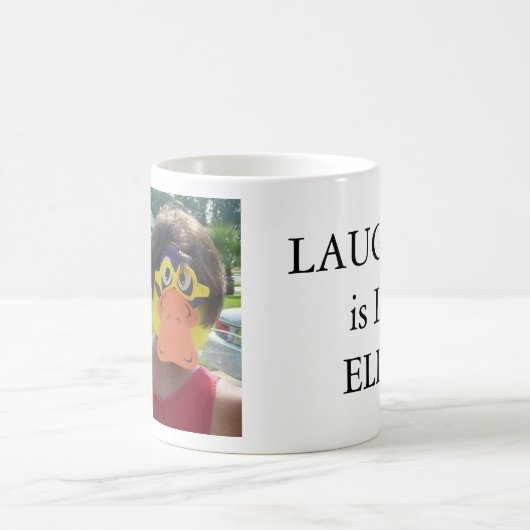 Gelächter ist das Elixier des Lebens Kaffeetasse (Mittel)