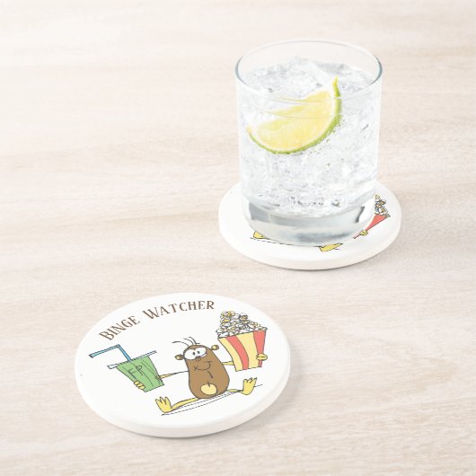 Gelage-Beobachter Sandstein Untersetzer (Seite)