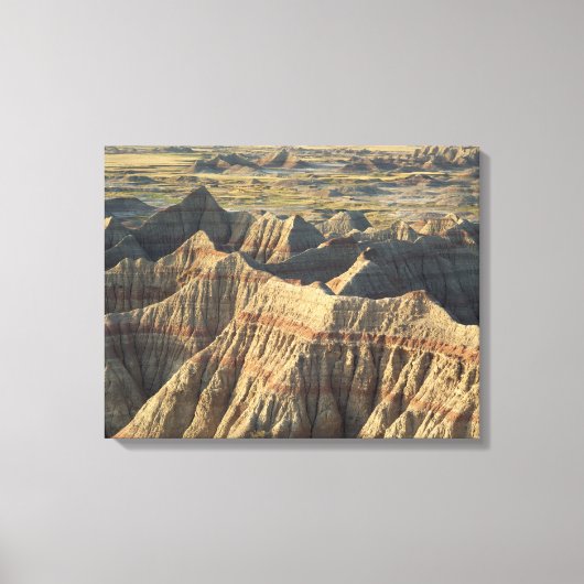 Gelagerte Hoodoos der Badlands 2 Leinwanddruck (Vorderseite)