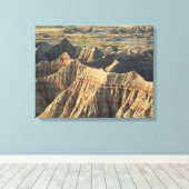 Gelagerte Hoodoos der Badlands Leinwanddruck (Insitu (Holzboden))