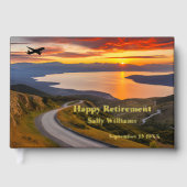 Geländeflugzeug für Sonnenuntergang Gästebuch (Vorderseite)