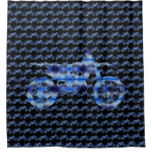 Geländegängiges Motorrad Duschvorhang (Vorderseite)