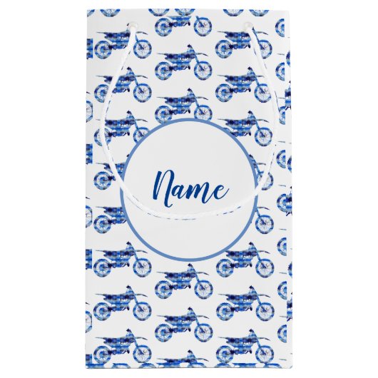 Geländegängiges Motorrad Personalisiert Kleine Geschenktüte (Rückseite)